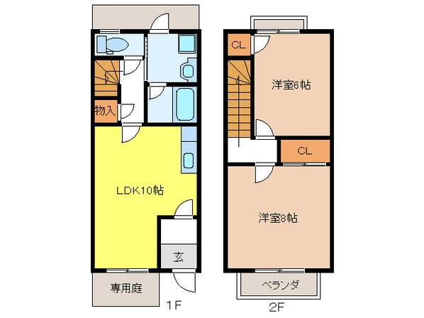 リジェールガーデンＡ・Ｂの物件間取画像